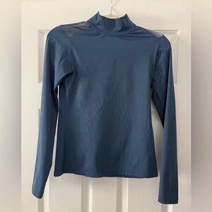 Elegant Blue Long Sleeve Women's Top